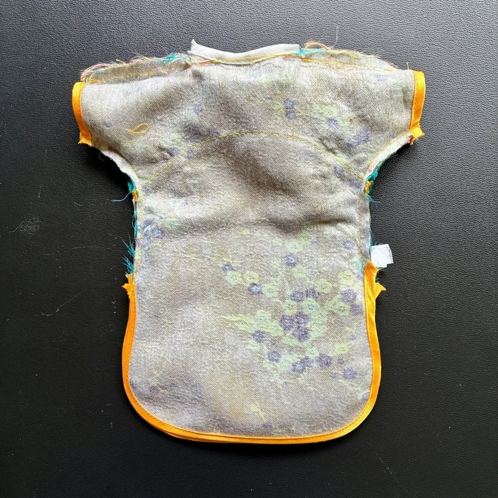 Teal Blue Floral Brocade Miniature Cheongsam Qipao Wine Bottle Cover Decor